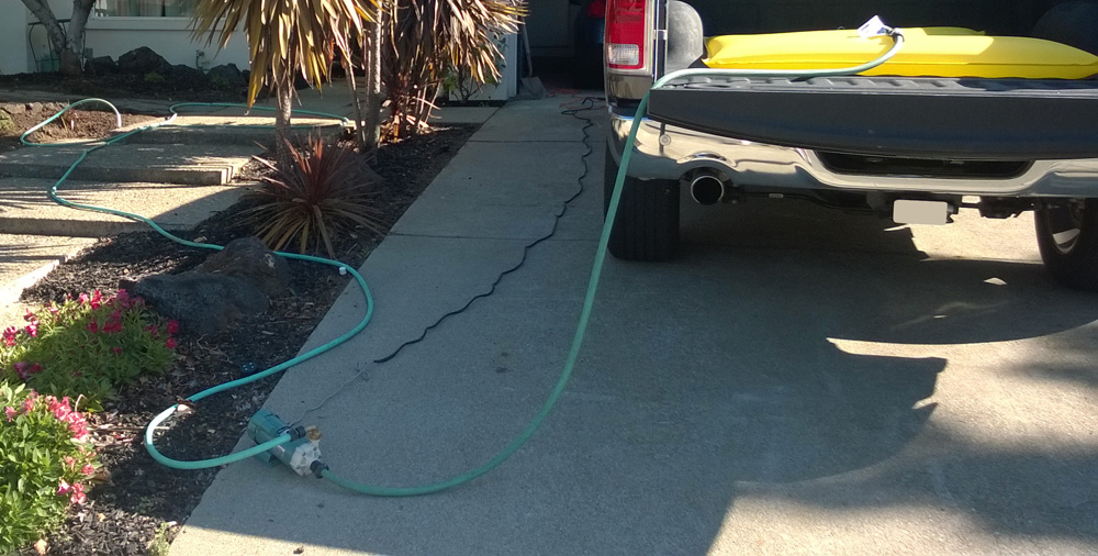 Unloading tank.