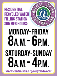 New Hours @ CCCSD recycled water fill station.