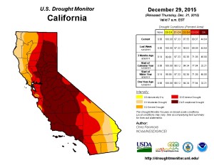 Dec. 29, 2015 California Drought map
