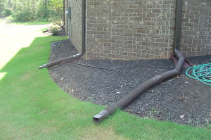 Downspout extension.