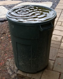 Trash cans work as rain barrels