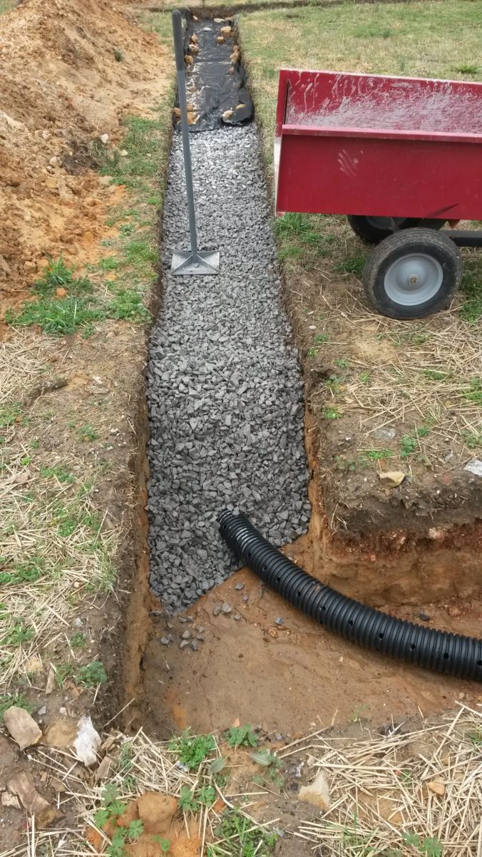 How much water does drainage gravel displace? RecycledH2O